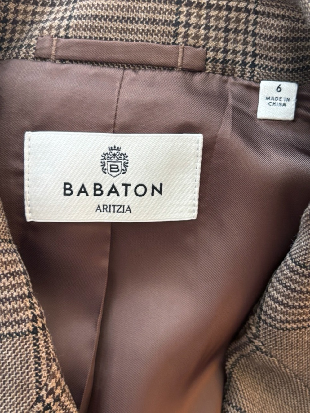 Babaton Aritzia Standout Double Breasted Tyson Check Plaid Blazer Sz 6 Corporate - Picture 8 of 11
